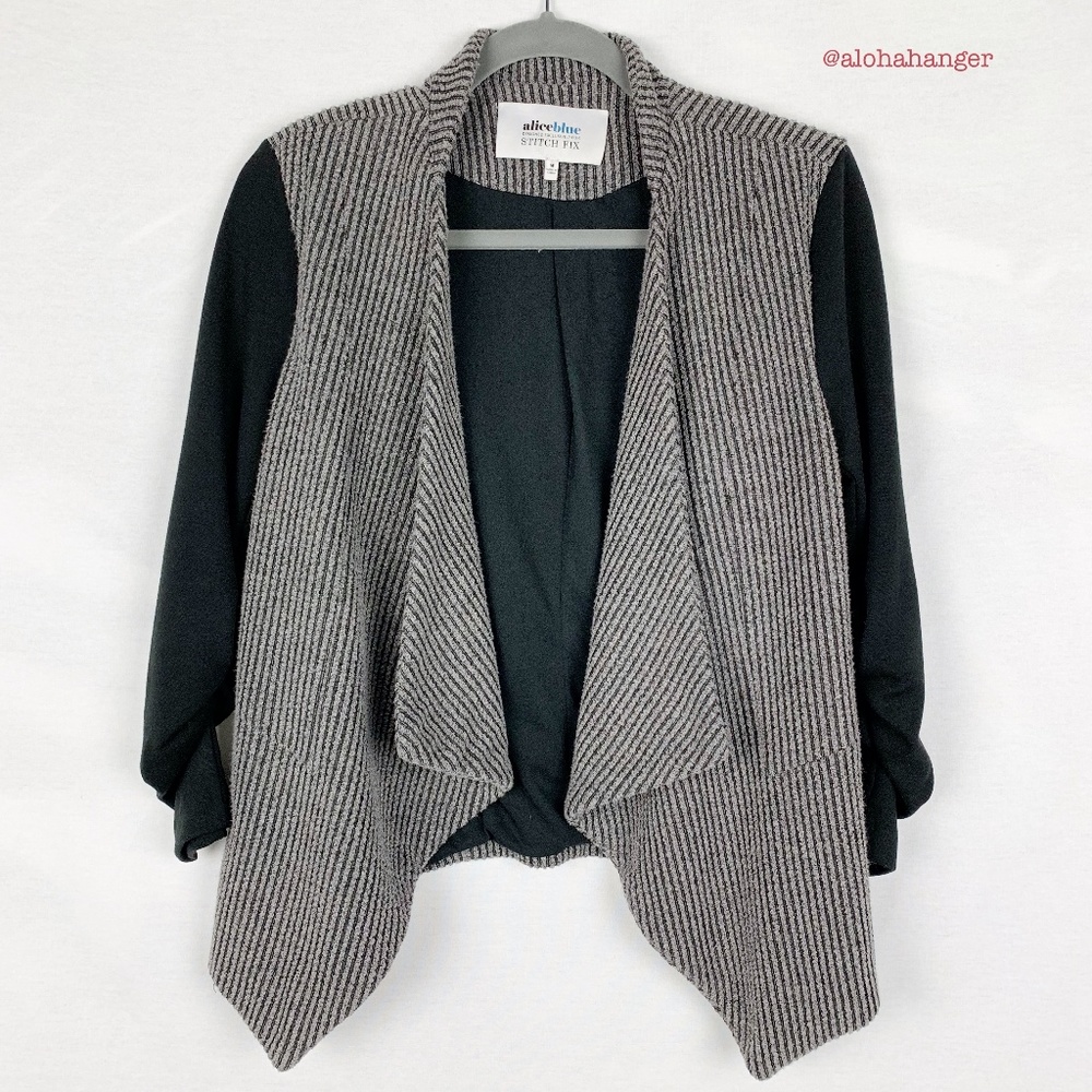 Alice Blue For Stitch Fix Color Block Knit Cardigan Women's Sz. M EUC!